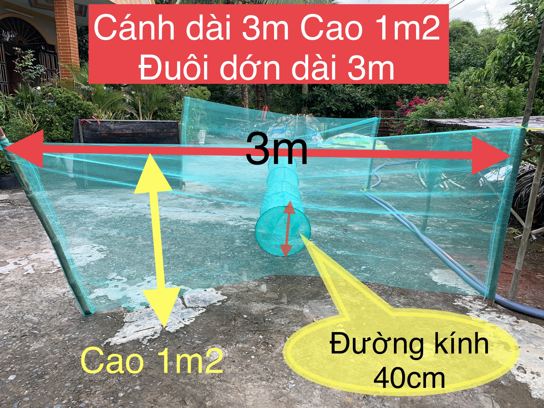 ￼Dớn bắt cá 2 đầu, dớn chặn sông, đăng bắt tép ếch kênh rạch.! Có 3 kích thước NHỎ , TRUNG, LỚN