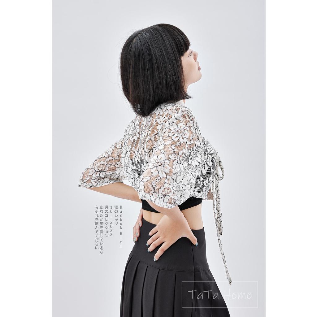 Áo Croptop Ren Khoác Ngoài Phong Cách Hàn Quốc - Hanbok Himi Ver2