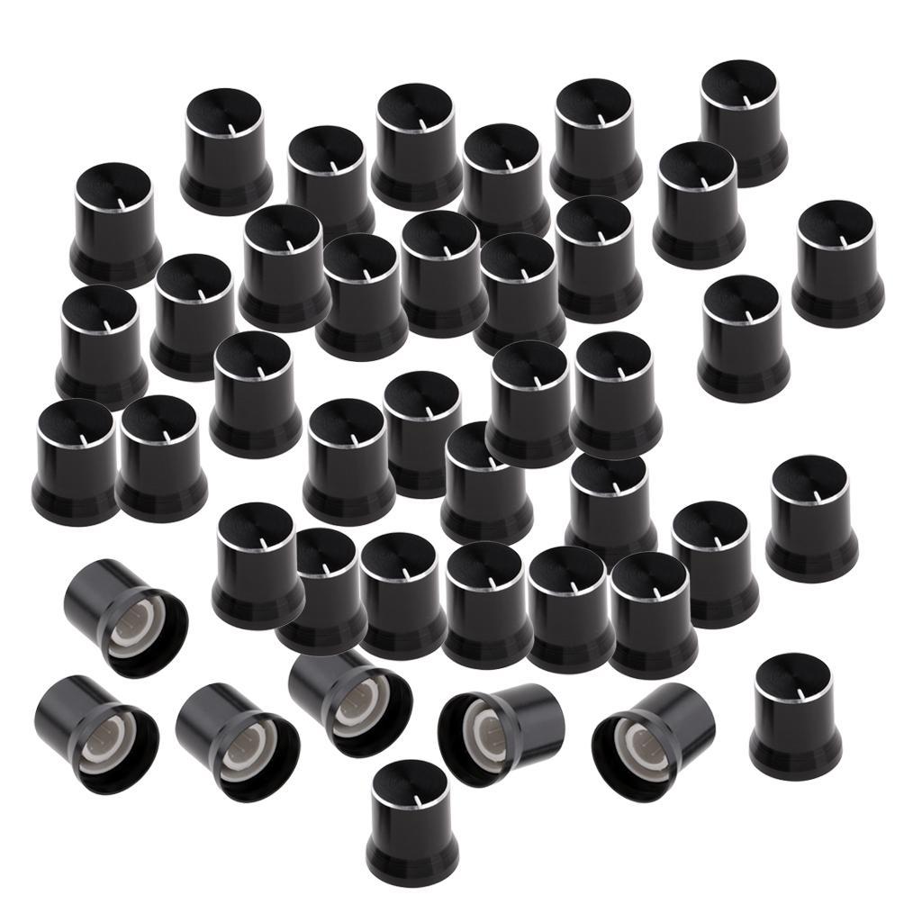 100Piece Aluminum Alloy Anti-Slip Potentiometer Control Knob 15x15mm
