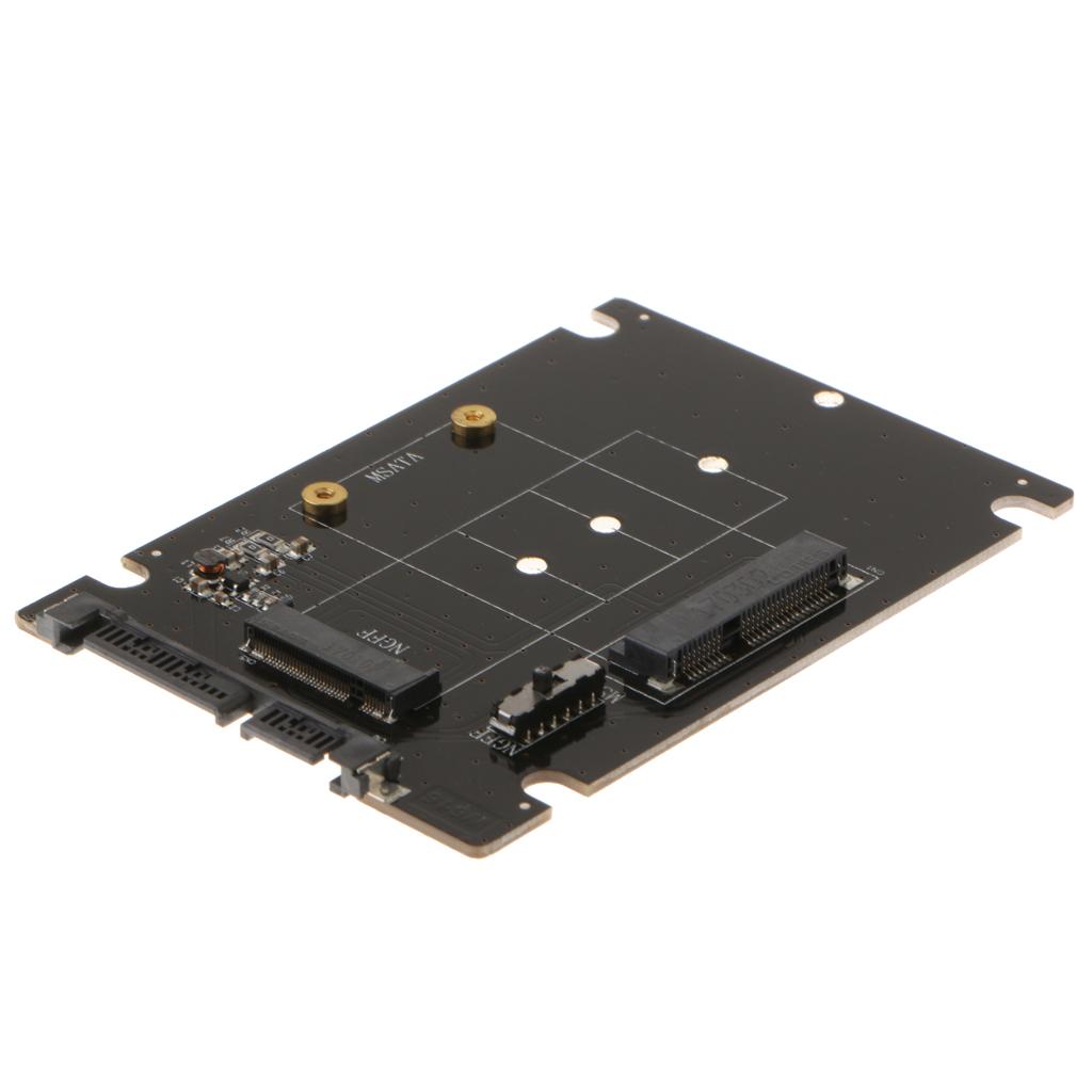2piece mSATA/M.2 2242/2260/2280to SATA SSD Adapter Card Converter Board