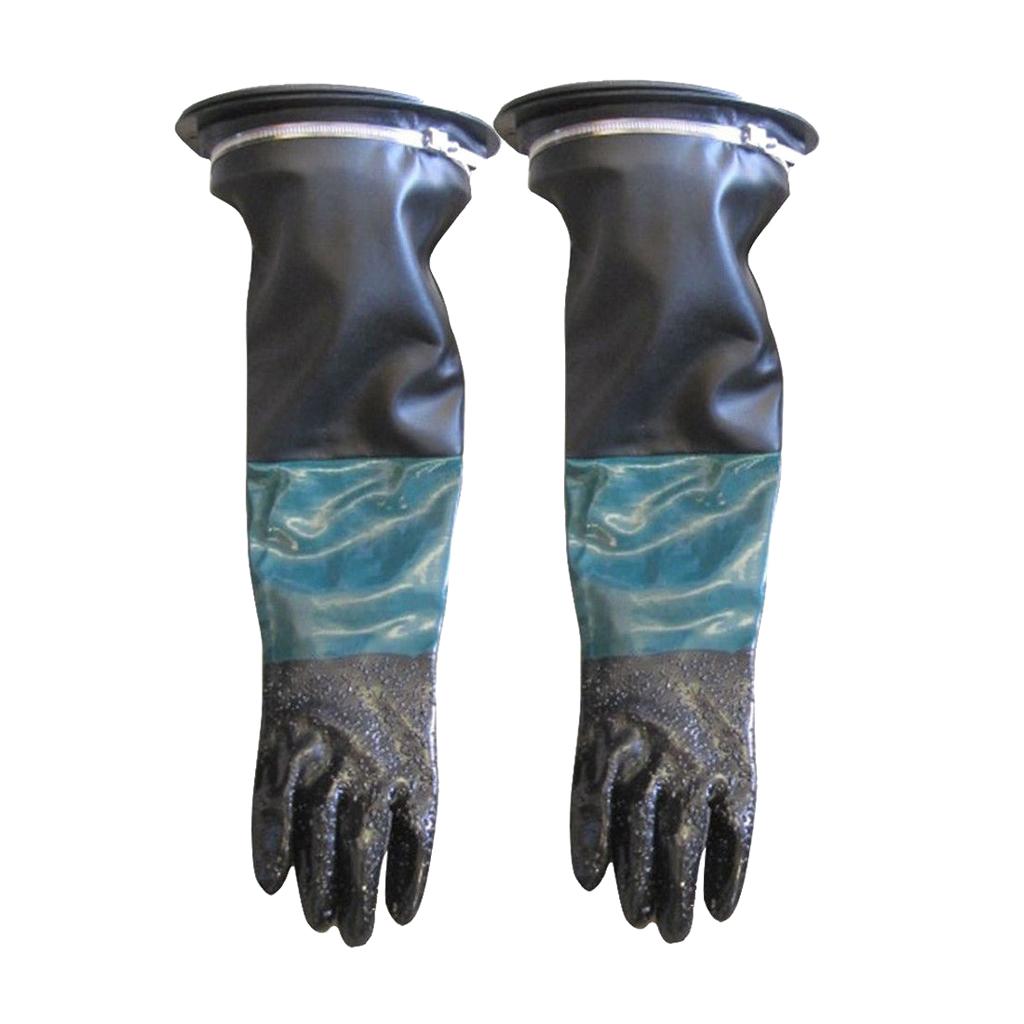 Pair Of Gloves Heavy Duty 210mm Glove Holder & Clamp For Sand Blast Cabinet