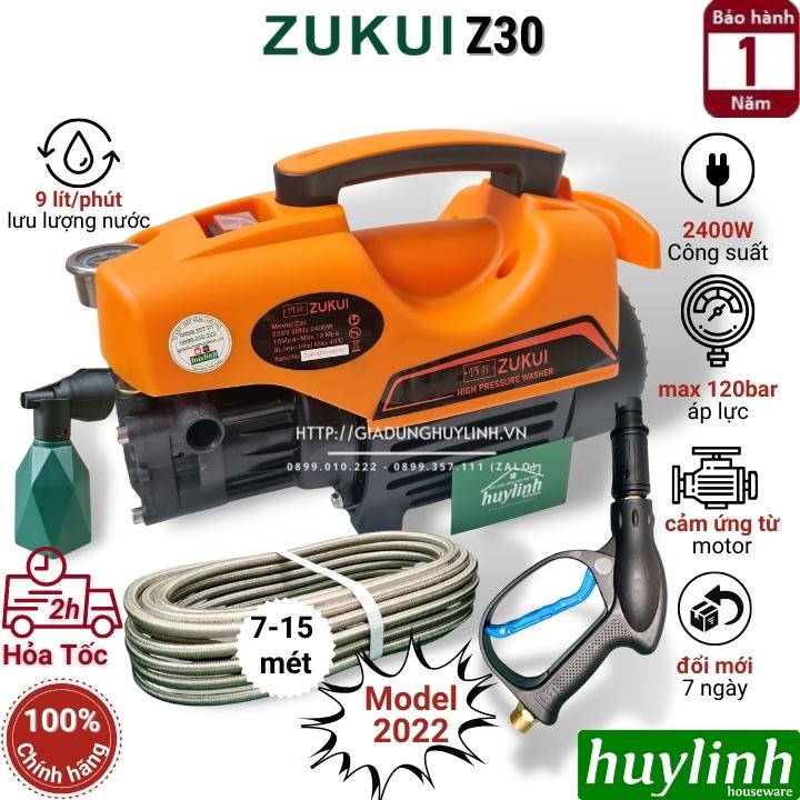 Máy rửa xe mini tự hút nước Zukui Z30 - 2400W - Hàng chính hãng