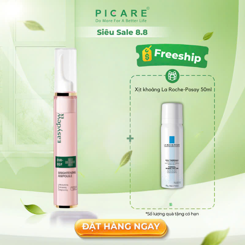 Tinh chất giúp dưỡng sáng da cấp ẩm hỗ trợ dấu hiệu lão hóa ban đêm Easydew Ex DW-EGF Brightening Ampoule 15ml