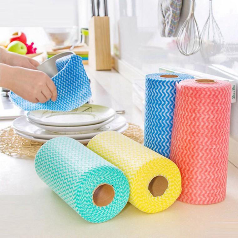 Cuộn khăn vải không dệt lau chén đĩa |