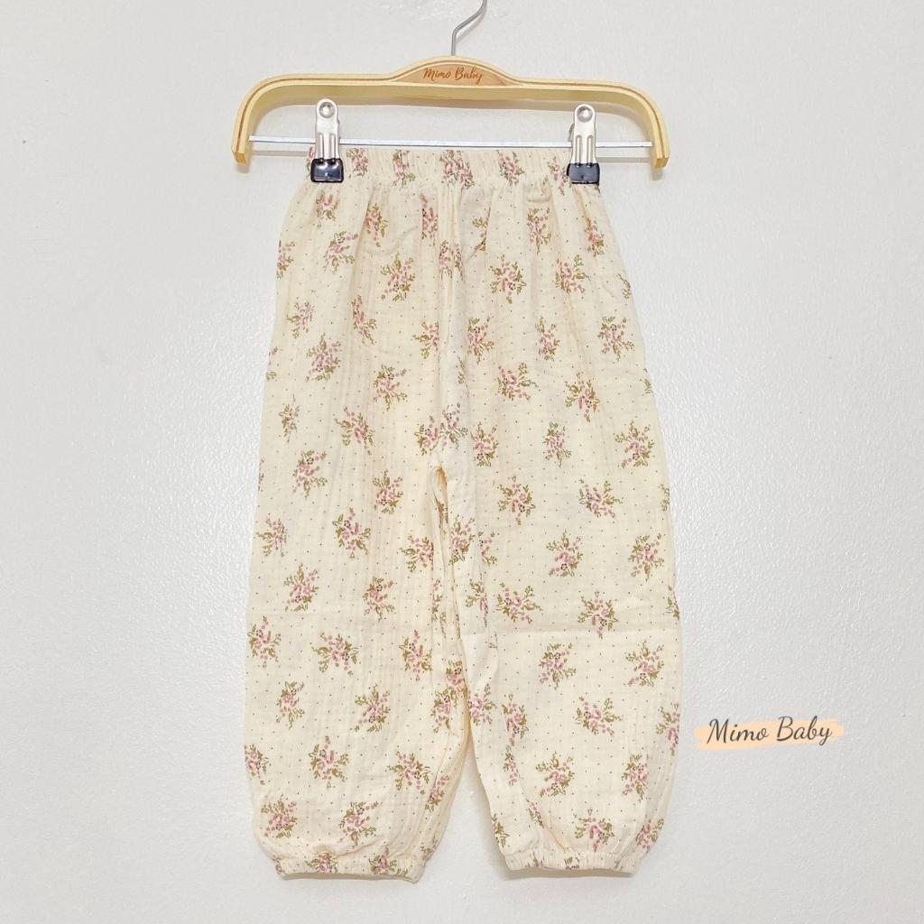 Quần boom chất liệu xô muslin mùa thu đông cho bé trai, bé gái QA41 Mimo Baby