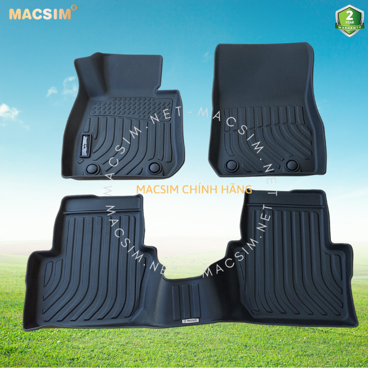 Thảm lót sàn xe ô tô Mazda CX3 Nhãn hiệu Macsim chất liệu nhựa TPE cao cấp màu đen
