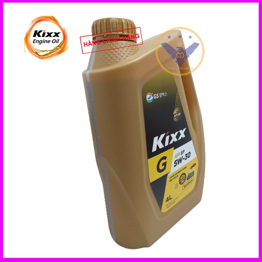 Dầu nhớt ô tô tổng hợp Kixx G API SP 5W30 Hàn Quốc can 4L - Tặng khăn lau xe ô tô