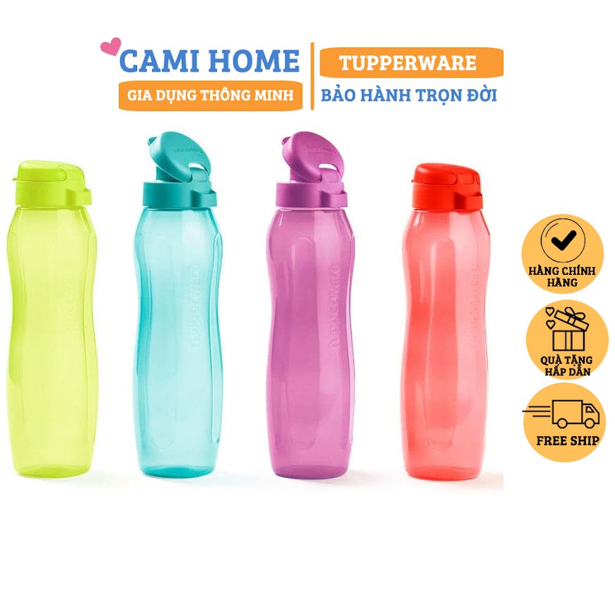 Bình Nước Eco Bottle Gen II 1L Tupperware, Chai Nước Kín Nước Kín Khí, Nhựa Nguyên Sinh An Toàn