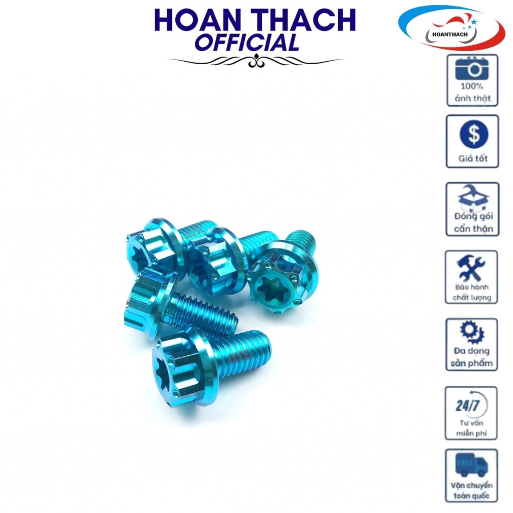 Ốc 8L10 Titan Lục Bảo Đầu Salaya dùng cho nhiều dòng xe máy SP017502 (giá 1 con)