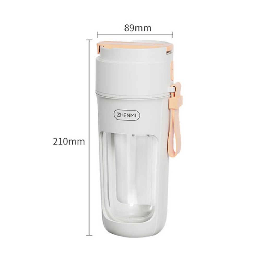 Zhenmi Không Dây Điện Máy Ép Trái Cây Mini Xách Tay Nước Trái Cây Máy Xay Sinh Tố 340Ml Cho Nhà Bếp Cắm Trại Sinh Tố Máy Trộn Thiết Bị Nhà-Hàng chính hãng