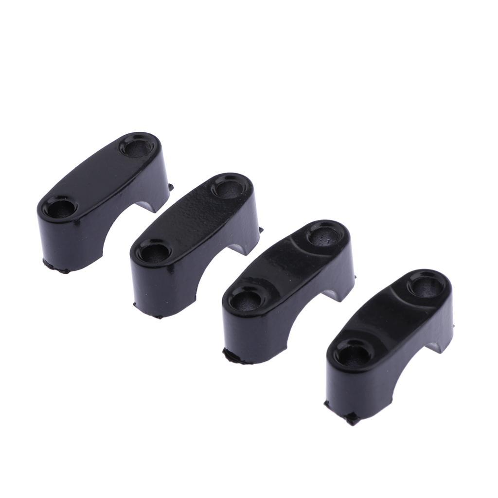 2X 22mm Black Handlebar Bar Mount Riser Clamp Bracket Adaptor for Motorbike ATV
