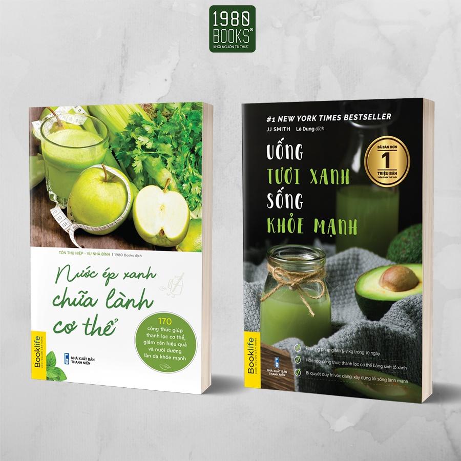 Sách  Combo 2 cuốn Uống tươi xanh sống khỏe mạnh + Nước ép xanh chữa lành cơ thể - BẢN QUYỀN