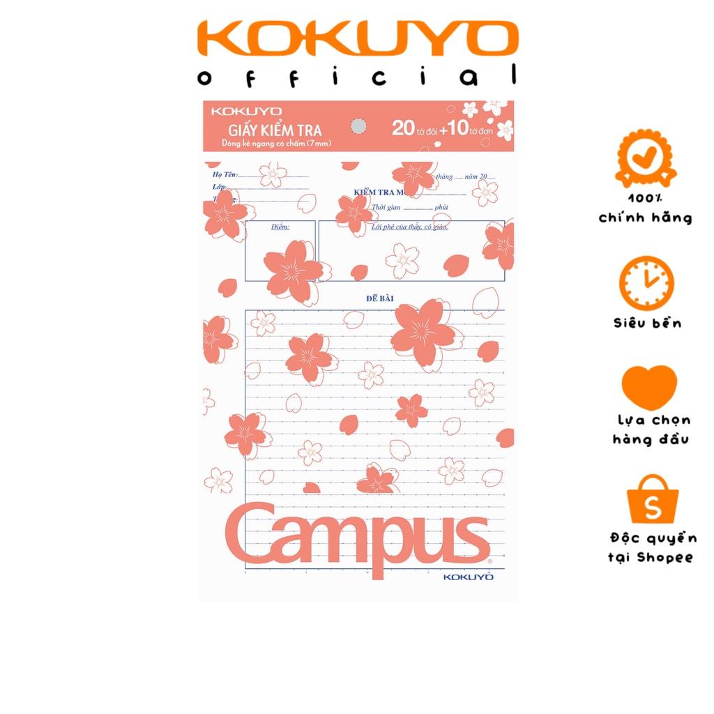 Giấy Kiểm Tra Kẻ Ngang Có Chấm Campus Rain Of Sakura 30 Tờ Khổ B5