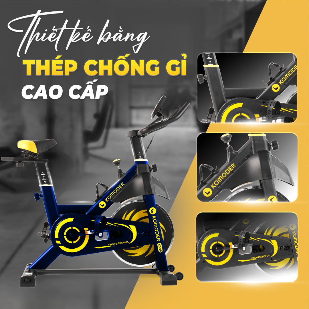 Xe Đạp Tập Lifesport KD-55, Xe Đạp Thể Dục Với Khung Xe Điều Chỉnh Linh Hoạt, Tạo Từ Thép Dày Dặn Chống Gỉ Mạ Niken