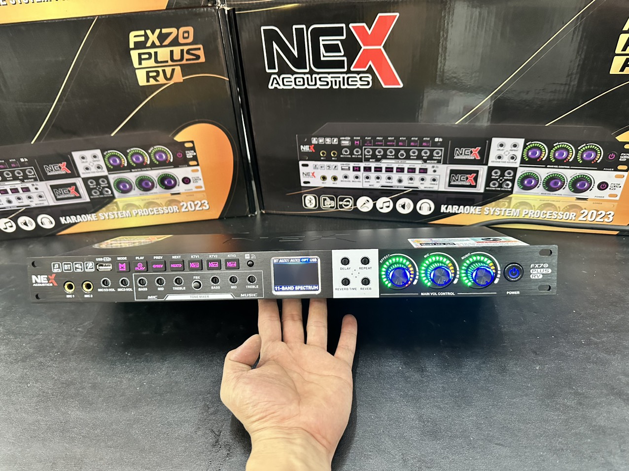 Vang cơ Lai Số Nex FX70 Plus - Vang cơ thế hệ mới tích hợp 3 chế độ KTV karaoke chuyên nghiệp - Hàng Nhập Khẩu