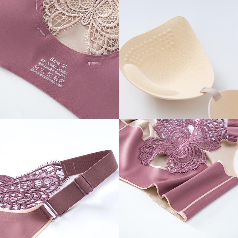 3 Plus Kích Thước Áo Ngực Kích Thước Áo Bralette Liền Mạch Nữ Áo Ngực Làm Đẹp Bướm Lưng Push Up Bra 3XL 4XL 5XL không Dây Quần Lót