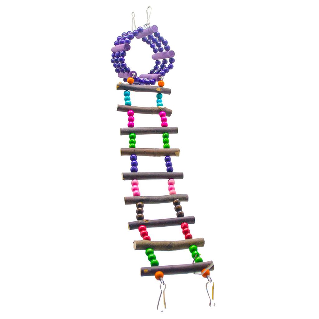 Bird Toys Parrot Swing Hanging Ladder Parakeet Cockatiel Lovebird Cage Toy