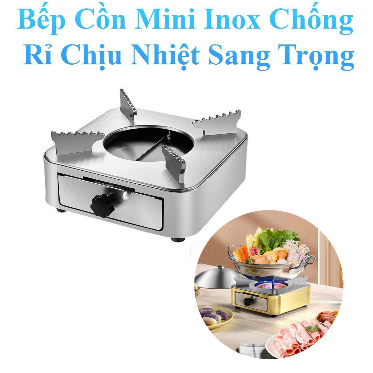 Bếp Cồn Mini Inox Chống Rỉ Chịu Nhiệt Sang Trọng Cho Nhà Hàng