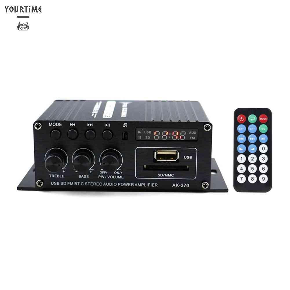 Bộ Khuếch Đại Âm Thanh Kỹ Thuật Số Kết Nối Bluetooth 2.0 Kênh 12V AK-370 Chuyên Dụng