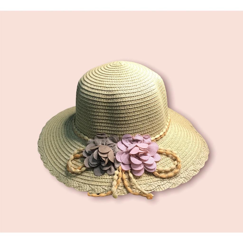 Nón đi biển, nón cói mềm rộng vành dành cho nữ, hoa giao ngẫu nhiên siêu xinh_Mã NCH 501
