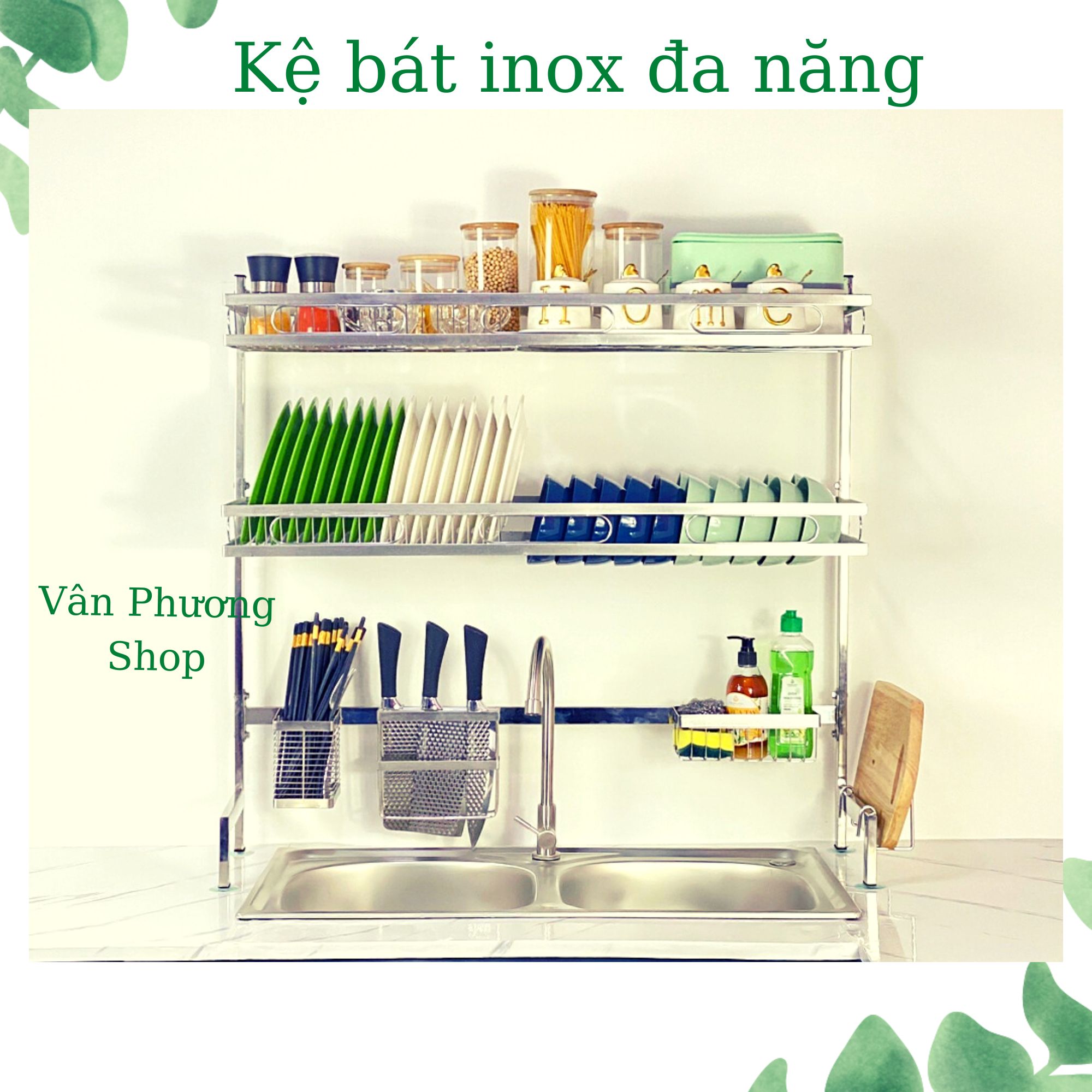 Kệ Để Chén Bát Đa Năng Inox Không Gỉ