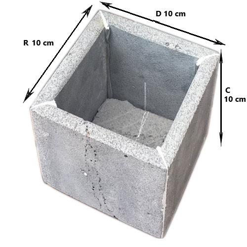 Chậu hoa đá ong xám 10x10x10cm trồng cây phong thủy đẹp