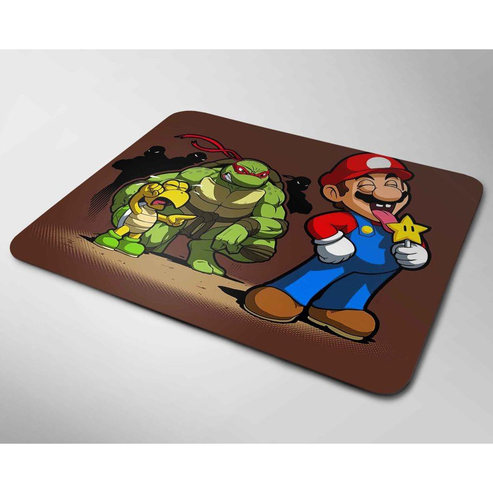 Miếng lót chuột mẫu Rùa Và Mario (20 x 24 cm)