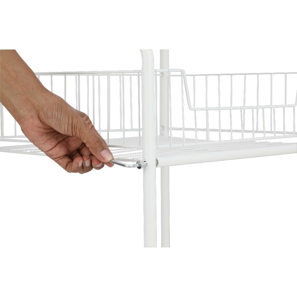 Kệ nhà tắm đa năng 4 tầng SPEED SHELF khung thép cao cấp sơn trắng kết hợp bánh xe di chuyển tiện lợi | Index Living Mall - Phân phối độc quyền tại Việt Nam