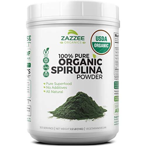 Bột tảo Zazzee USDA Organic Spirulina Powder 2.2 Pounds 1 Kg