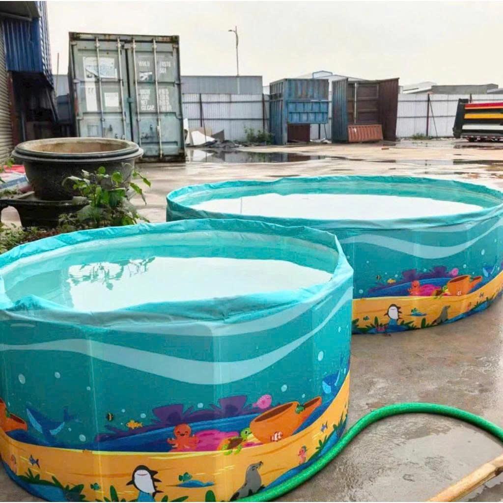 hồ bơi cho bé tại nhà,bể bơi cho bé,Không cần cài đặt và lạm phát,Có thể gập lại,PVC,Nhiều kích cỡ