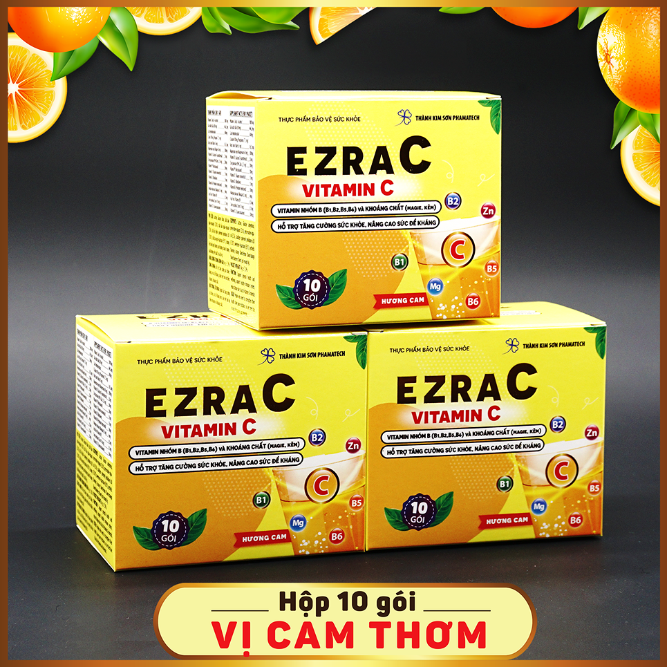 Thực Phẩm Bảo Vệ Sức Khỏe EZRA C - Hỗ trợ nâng cao sức đề kháng , phòng chống dịch Covid – Thích hợp cho những người hoạt động thể thao