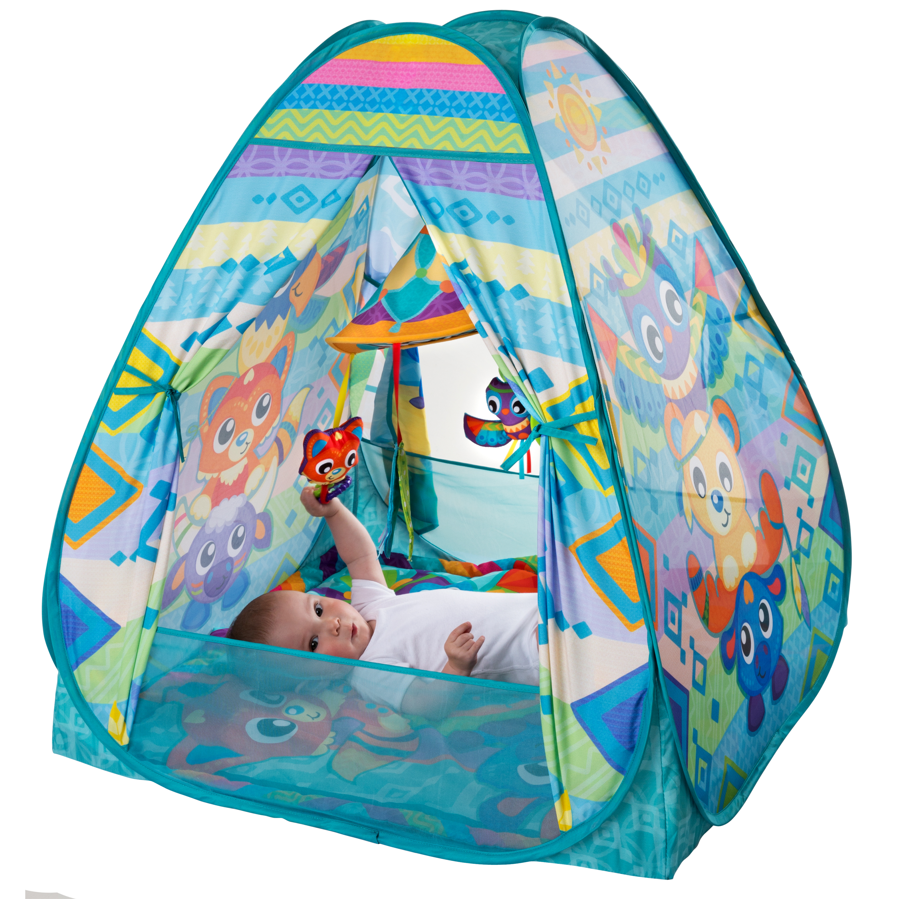 Lều banh có đồ chơi treo nôi Playgro Convert Me Teepee Ball Activity Gym, cho bé sơ sinh đến 24 tuổi