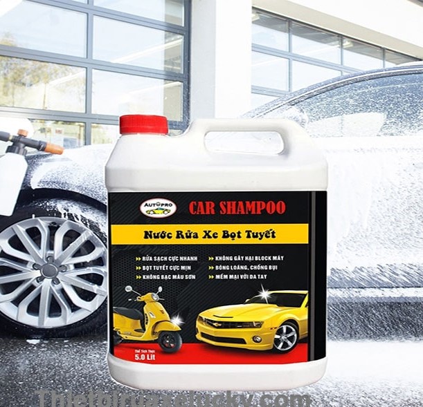 Nước rửa xe bọt tuyết chuyên dụng Car Shampoo Hando 5L cho ô tô, xe máy