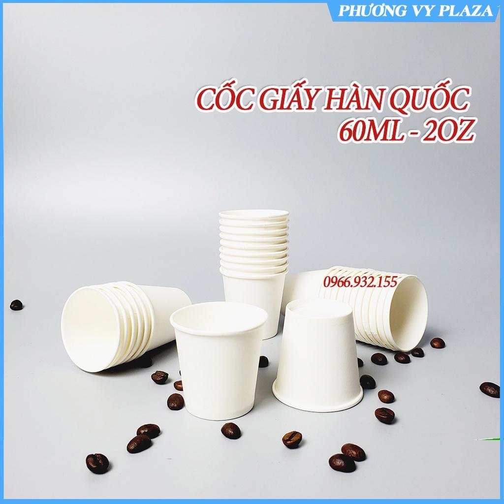 Set 50 cốc giấy 60ml hàn quốc cao cấp 2OZ hàng cao cấp xuất khẩu Hàn Quốc