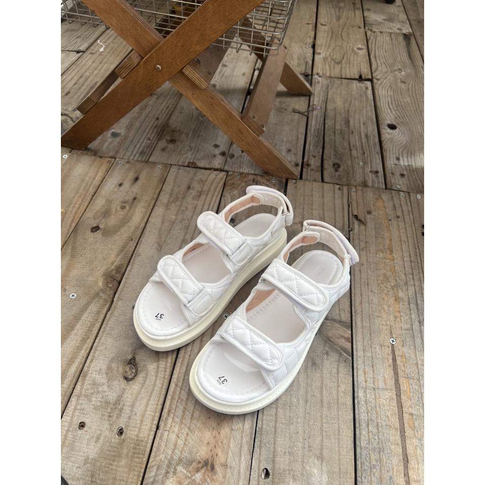 Giày sandal nữ ulzzang 3p hai quai dán ngang đế mềm nữ Shoes Paradise TD181