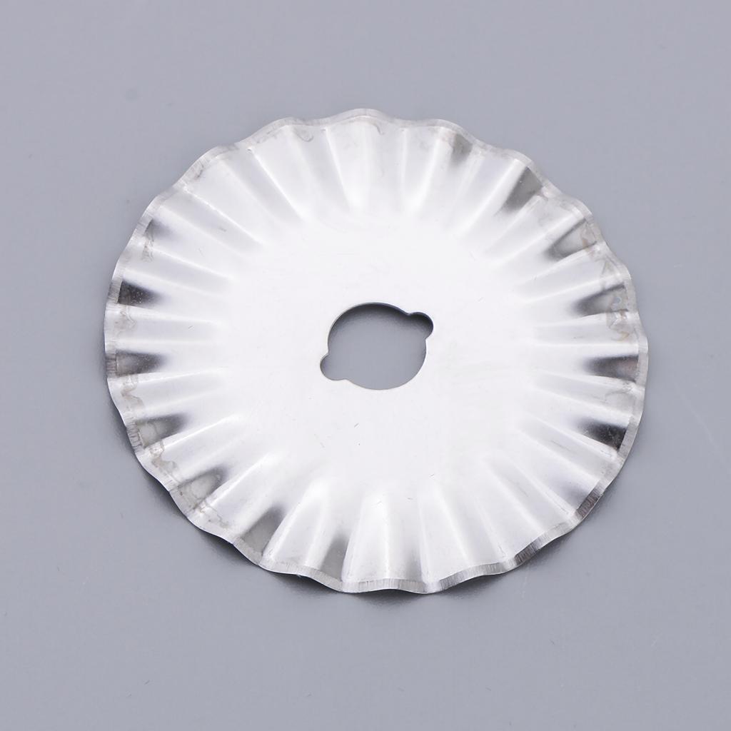 20 Pieces Decorative Rotary Replacement Pinking Blade 45 Wave Blades Refill Sewing Fabric Leather Photo Paper Roller Craft Steel Quilting Blades