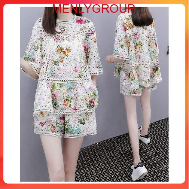 SÉT BỘ SHORT XÔ REN HOA