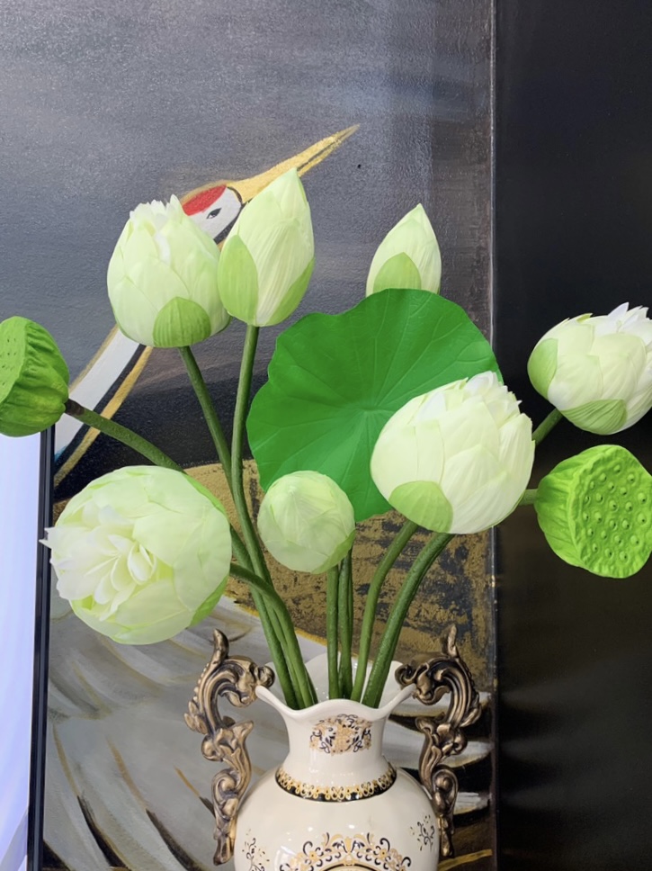 Hoa sen cành cao 1m - Hoa giả