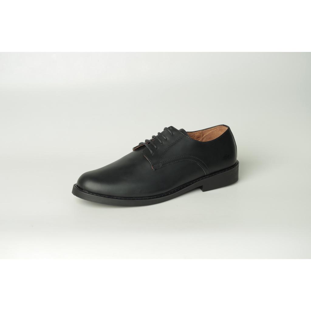 Giày Da Nam Cao Cấp, Da Bò Thật, Đế Đúc - Derby Brother Plain Toe GO Black - Cổ Điển, Sang Trọng - BRC062202