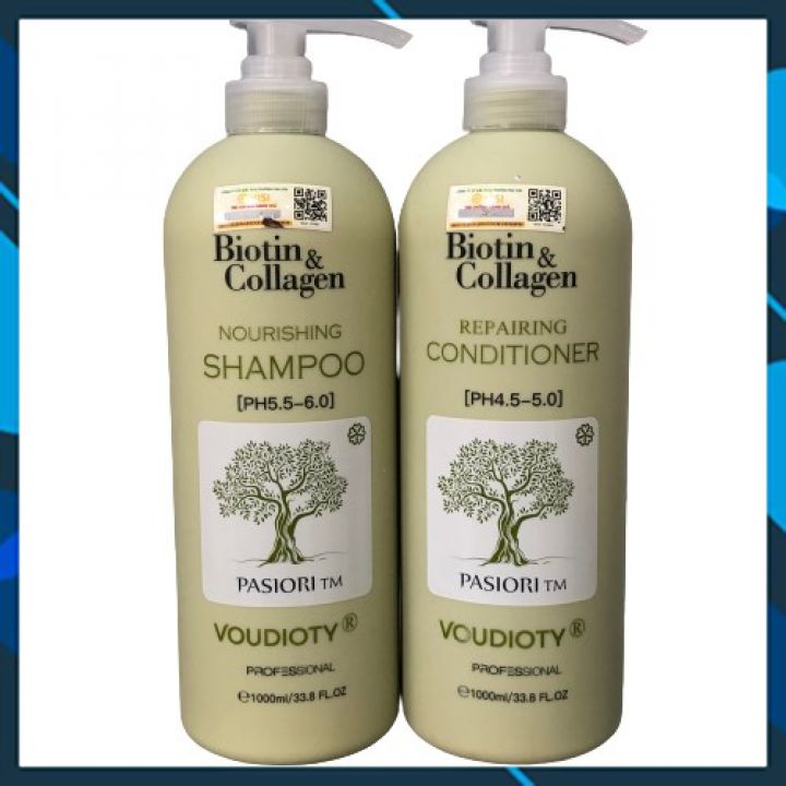 DẦU GỘI VOUDIOTY NOURISHING BIOTIN & COLLAGEN XANH LÁ NEW 2022 NGĂN GÃY RỤNG CHO TÓC DẦU NHỜN 1000ML