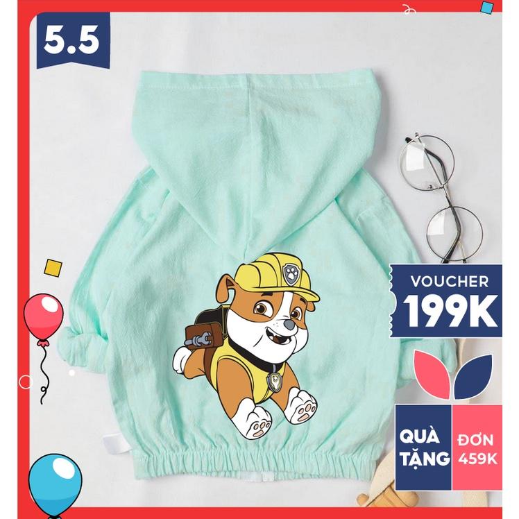 Áo khoác chống nắng, chống tia UV chất đũi thoáng mát cho bé in hình chú chó cứu hộ Magickids Quần áo trẻ em AO22014