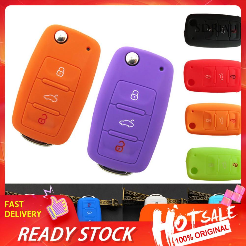 Vỏ Silicon Bảo Vệ Chìa Khóa Xe Hơi Golf Bora Jetta Polo Golf Skoda