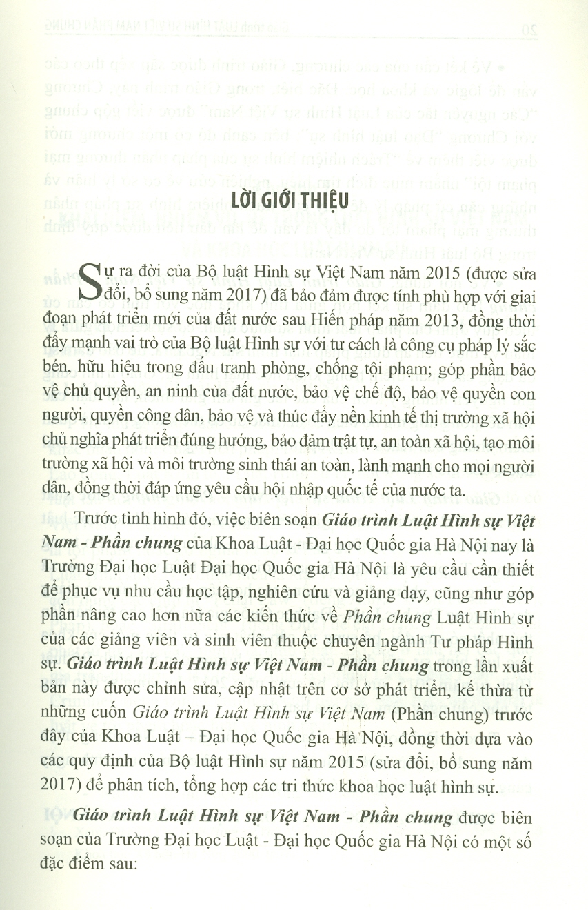 Giáo Trình Luật Hình Sự Việt Nam - GS. TSKH. Lê Văn Cảm, PGS. TS. Trịnh Tiến Việt - Tái bản, có sửa đổi bổ sung -