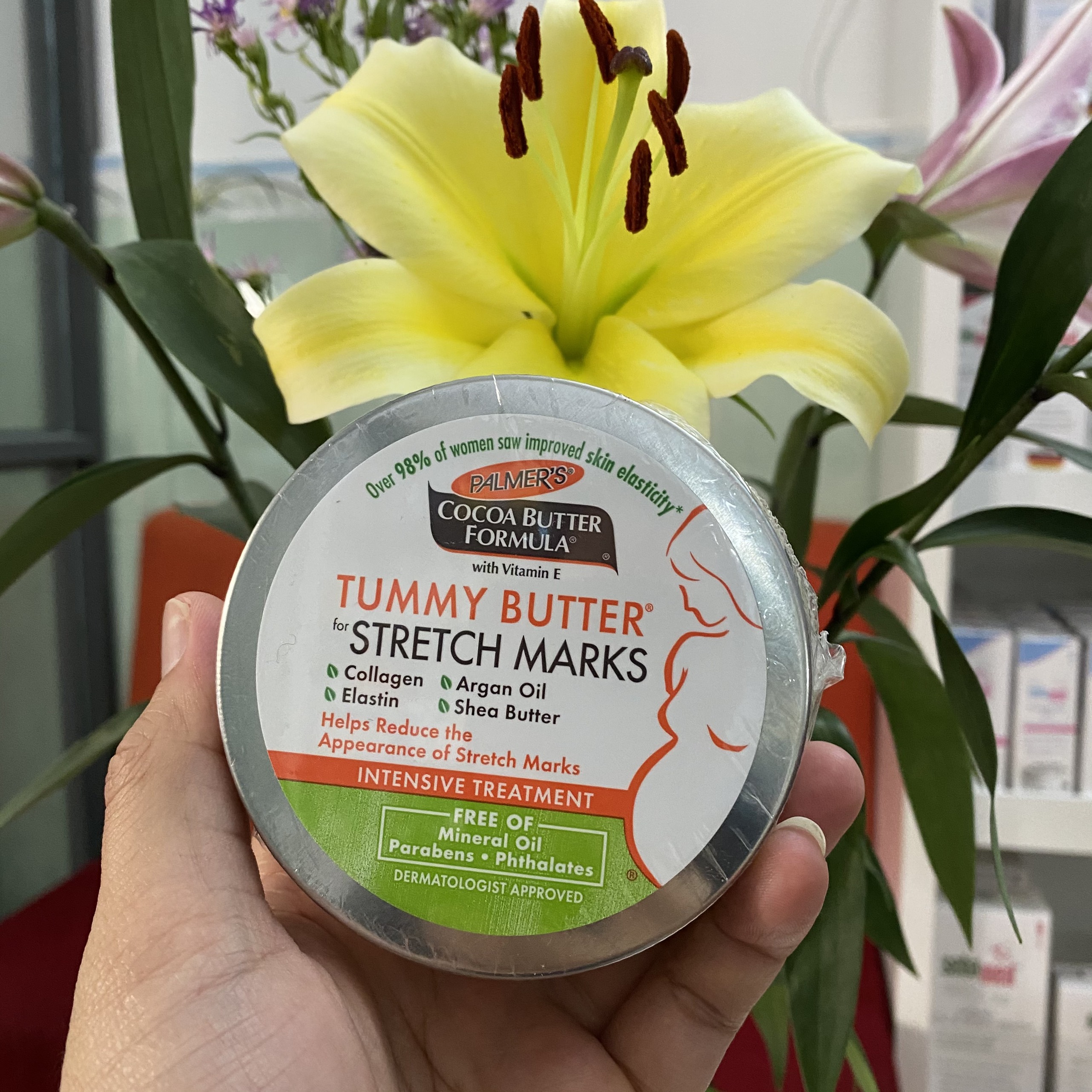 Combo ngăn ngừa rạn, săn chắc, mềm mịn từ Bơ đậm đặc Palmer's Tummy Butter of Stretch Marks 125g + Dầu Bio oil 60ml