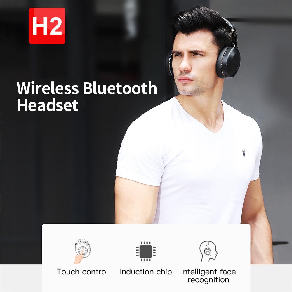 Tai nghe Bluetooth Bluedio H2 tự động giảm tiếng ồn với điều khiển cảm ứng hỗ trợ nhận dạng khuôn mặt Micro SD