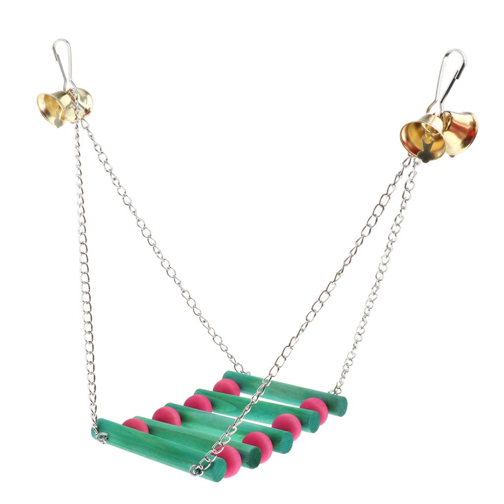 Pet Parrot Chew Swing/Tunnel/Bell Toys Cage Decoration Hanging Toy