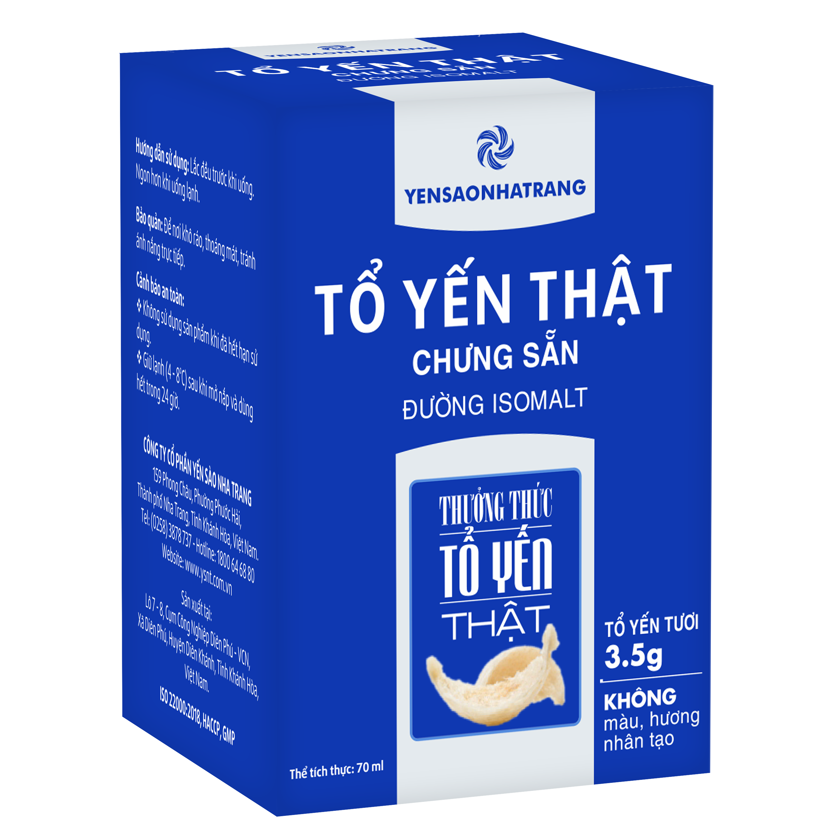 Tổ Yến Thật Chưng Sẵn Đường Isomalt Dành Cho Người Ăn Kiêng Lọ 70ml Yến Sào Nha Trang