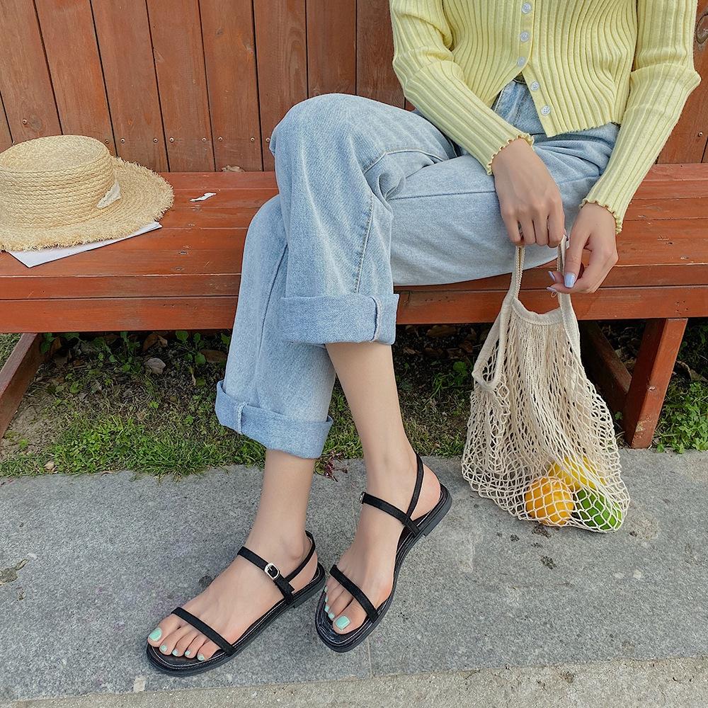 Giày sandal đế bằng hở ngón xinh xắn thời trang cho nữ