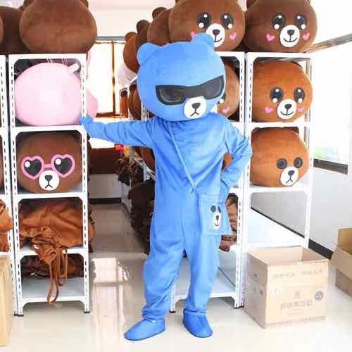 Mascot gấu lầy - Bộ trang phục hoá trang gấu Brown dễ thương &amp; hài hước – Xanh biển - Nhiều kích thước - Tạo sự thoải mái, tiện lợi khi mặc &amp; sử dụng