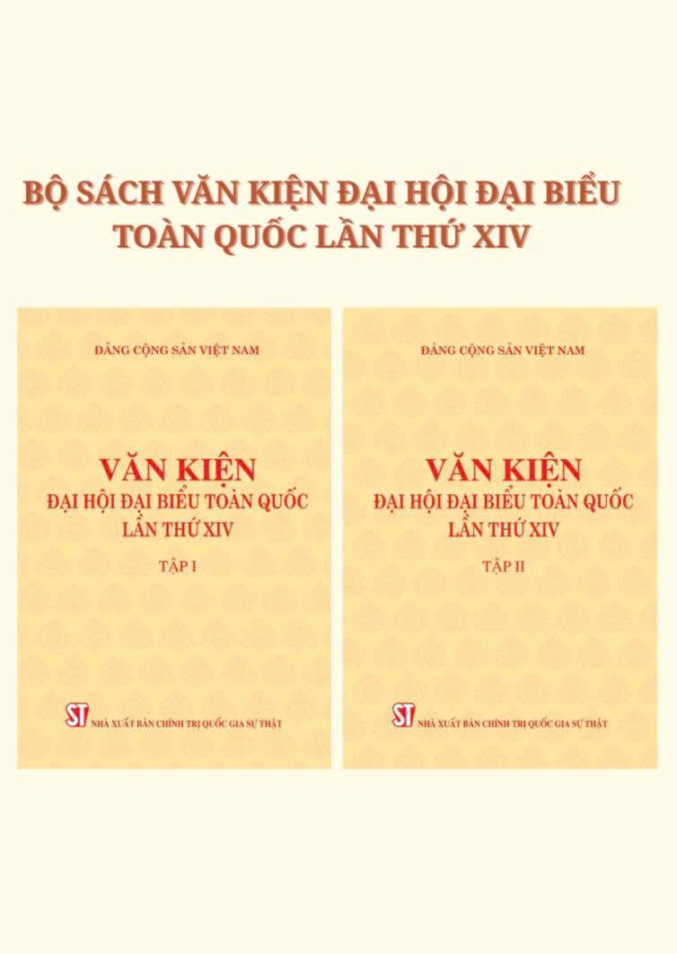 Trọn bộ Văn kiện Đại hội đại biểu toàn quốc lần thứ XIV (2 tập)
